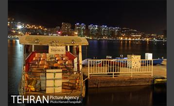 نمای غروب و شب دریاچه خلیج فارس 4