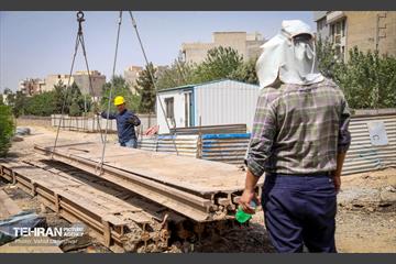 عملیات جمع آوری ریل‌ها و شاسی گذاری در حریم راه آهن تهران اهواز 18
