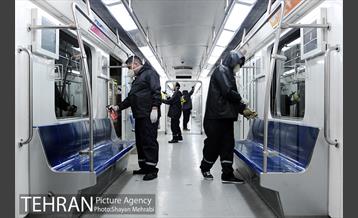 عملیات ضد عفونی کردن مترو تهران 21