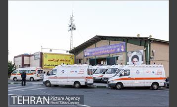 پایگاه اورژانس شرکت شهر سالم حرم مطهر امام‌ خمینی (ره) برای مراسم ارتحال  15
