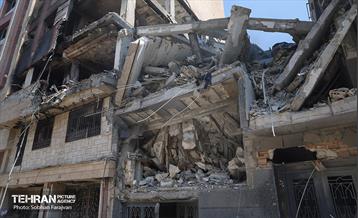 حمله موشکی رژیم صهیونیستی به یک ساختمان در محله شهرآرا 26