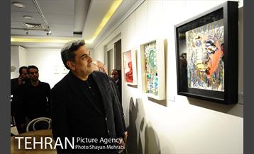بازدید شهردار تهران از نمایشگاه نقاشی و چیدمان کافه گرافی 2