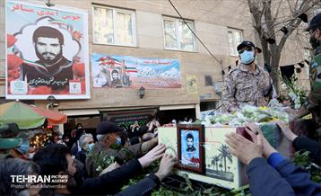 مراسم تشییع پیکر شهید سید مرتضى قدیرى در منطقه 10