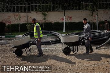 سنگ فرش خیابان پامنار‎ 1
