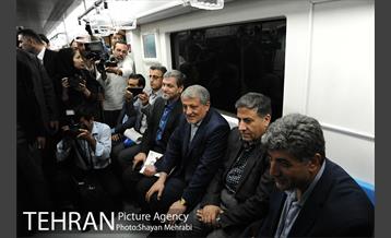 بازدید معاون اول رئیس جمهور به همراه شهردار تهران از مترو تهران 9