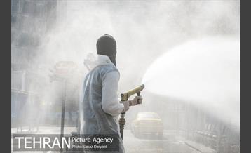 عملیات گندزدایی زدایی و ضدعفونی معابر اصلی و فرعی خیابان ولیعصر‎(عج) 23