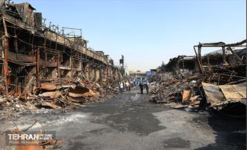 بازار آهن شآداباد پس از آتش سوزی 23