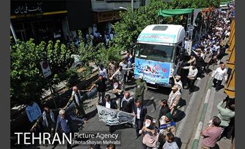 مراسم تشییع پیکرهای مطهر ۱۵۰ شهید تازه‌ تفحص‌ شده دفاع مقدس 32