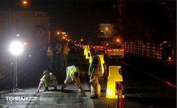 مرمت و بازسازی روکش پل تقاطع حافظ و طالقانی 6