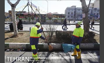 خدمات شهرداری تهران در پایان راهپیمایی ۲۲ بهمن 5