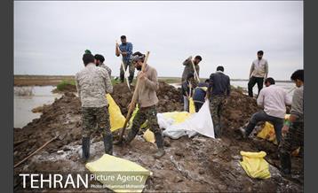 جلوگیری از ورود اب گرگان رود به شهر اق قلا 1