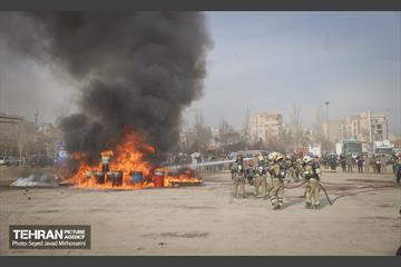 تمرین سراسری زلزله در بوستان ولایت 28