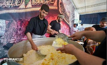 مواکب پذیرایی از زائران رهبر شهید در مراسم وداع