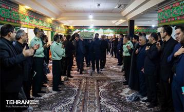 بدرقه پیکر مطهر شهید گمنام دوران دفاع مقدس در اداره‌کل سرمایه‌انسانی 3