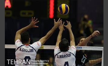 دیدار تیم های ملی والیبال ایران و بلژیک
