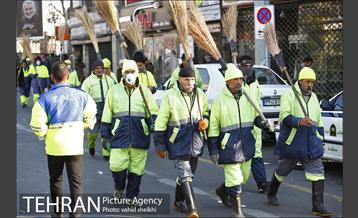 نظافت و پاکسازی مسیرهای مراسم تشییع پیکر سردار قاسم سلیمانی  16