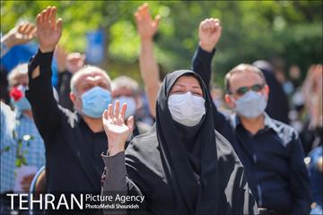 مراسم تشییع و خاکسپاری دو شهید گمنام دفاع مقدس در بوستان اندیشه 11