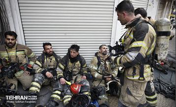 آتش سوزی در خیابان بهار تهران 79