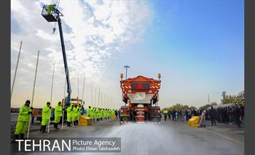 مانور ماشین آلات و تجهیزات ستاد برف روبی شهرداری تهران 12