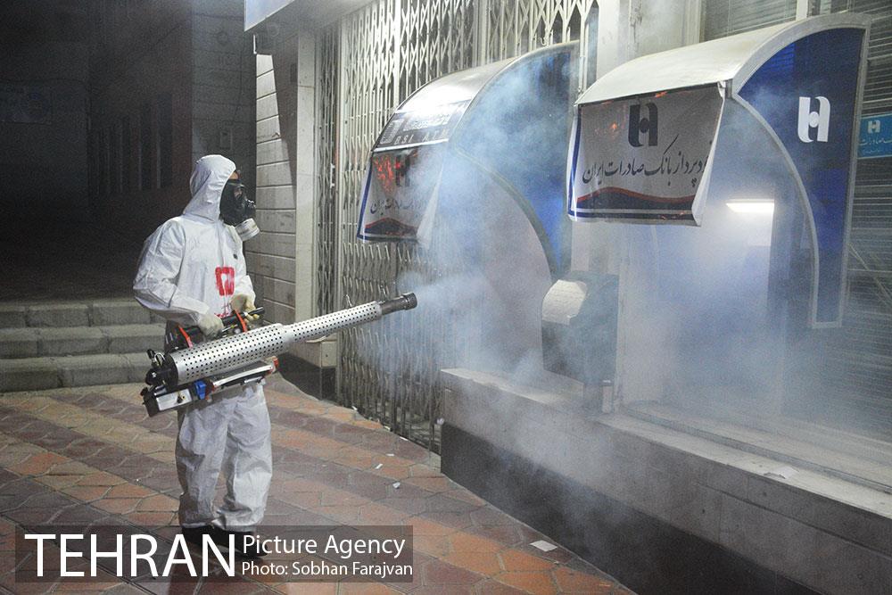 ضدعفونی معابر توسط سازمان آتش نشانی  15