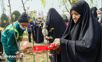مراسم‌ کاشت نهال در بوستان بهاران منطقه ۱۷