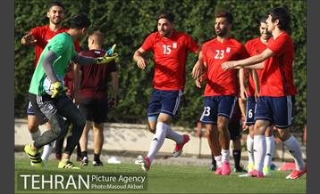 تمرین تیم ملی فوتبال ایران
