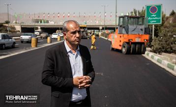 بازدید از آخرین وضعیت بهسازی روکش آسفالت آزادگان 12