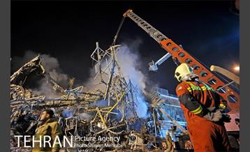 امداد رسانی شبانه در حادثه پلاسکو 13