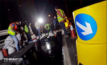 مرمت و بازسازی روکش پل تقاطع حافظ و طالقانی 11