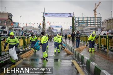 خدمات شهرداری تهران در پایان راهپیمایی ۲۲ بهمن  4