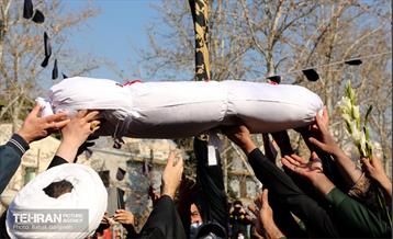 مراسم تشییع و تدفین دو شهید گمنام در منطقه 13