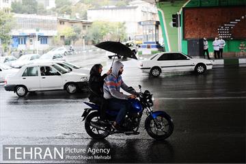بارش باران پاییزی در تهران 1