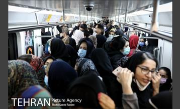 بازدید سخنگوی دولت از طرح استفاده اجباری ماسک در مترو 23