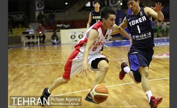دیدار بسکتبال ایران و کره جنوبی در جوانان آسیا 19