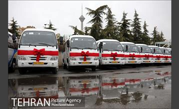 آیین بهره برداری از ۱۱۰ دستگاه اتوبوس و مینی بوس ناوگان حمل و نقل عمومی تهران 10