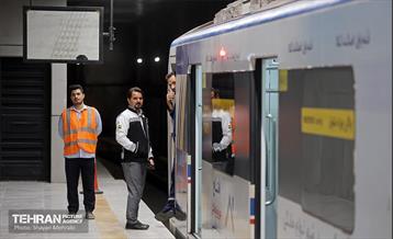 آیین تست گرم مسیر پایانی خط ۷ مترو تهران و بهره‌برداری از ورودی دوم ایستگاه آهنگ 26