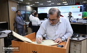 بازدید مدیرکل حوزه شهردار تهران از سازمان پیشگیری و مدیریت بحران شهر تهران 16