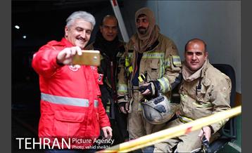 پایان عملیات اطفای حریق ساختمان برق حرارتی میدان ولیعصر 22