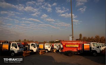 رزمایش زمستانه مشترک شهرداری تهران و پلیس راهور 50