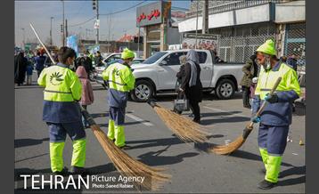 خدمات شهرداری تهران در پایان راهپیمایی ۲۲ بهمن-2 10
