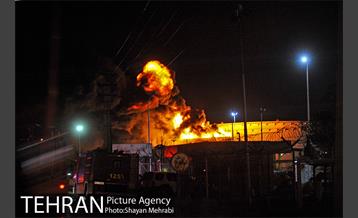 آتش سوزی در مخزن سوخت پالایشگاه تهران 2
