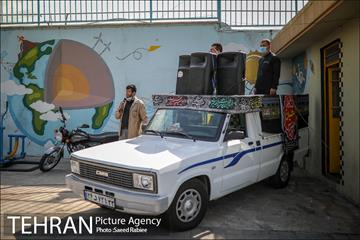 تکیه سیار عزای حسینی در پایانه تاکسیرانی سازمان آب 2