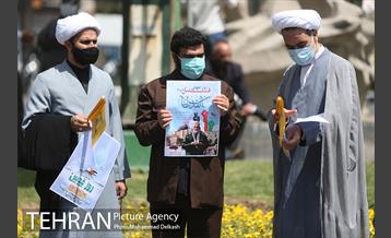 راهپیمایی نمادین روز قدس در میدان فلسطین 18