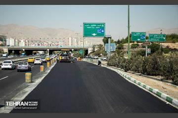 بازدید از آخرین وضعیت بهسازی روکش آسفالت آزادگان 25