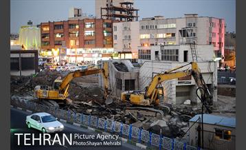 هم‌اکنون؛ جمع‌آوری کارگاه عمرانی میدان هفت تیر 3