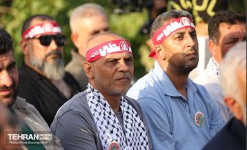 اهتزاز بزرگترین پرچم فلسطین جهان در تهران 27