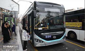 بهره‌برداری از اتوبوس های برقی شهر تهران 41