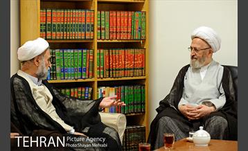 دیدار حجت‌الاسلام صادق‌زاده با تعدادی از مراجع عظام تقلید و علما در شهر مقدس قم 18