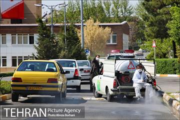 عملیات ضدعفونی سازمان صدا و سیما توسط نیروهای پسماند شهرداری تهران  6