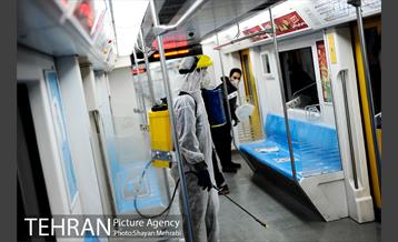 عملیات ضدعفونی کردن مترو تهران 21